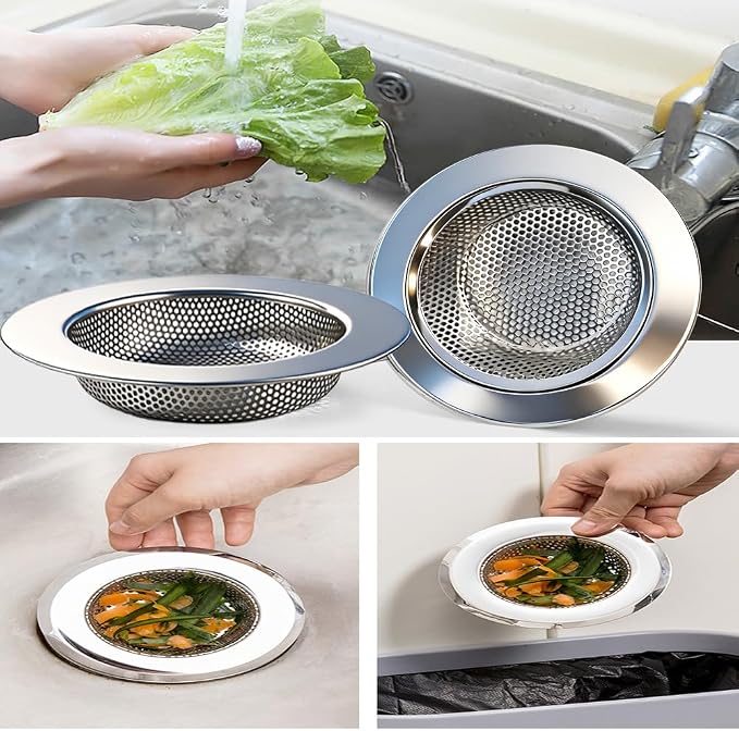 Seatery 2PCS Kitchen Sink Strainers, Sink Drain Filter, Sink Basket Strainer - Image 4