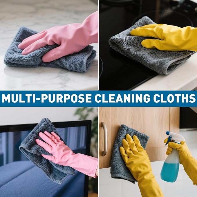 Gray Microfiber Cleaning Cloths Bulk Pack-400 Pack, Microfiber Towels Bulk | - Image 5