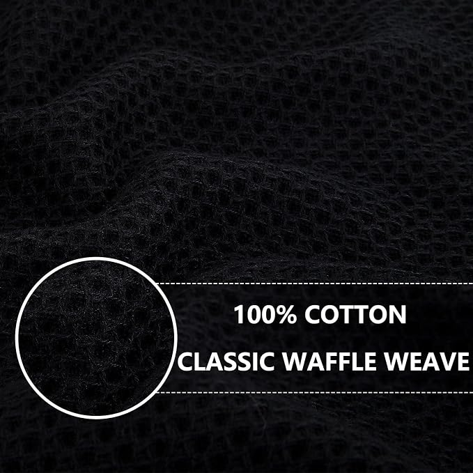 Homaxy 100% Cotton Oversized Waffle Weave Kitchen Towels 8-Pack, Ultra Soft - Image 2