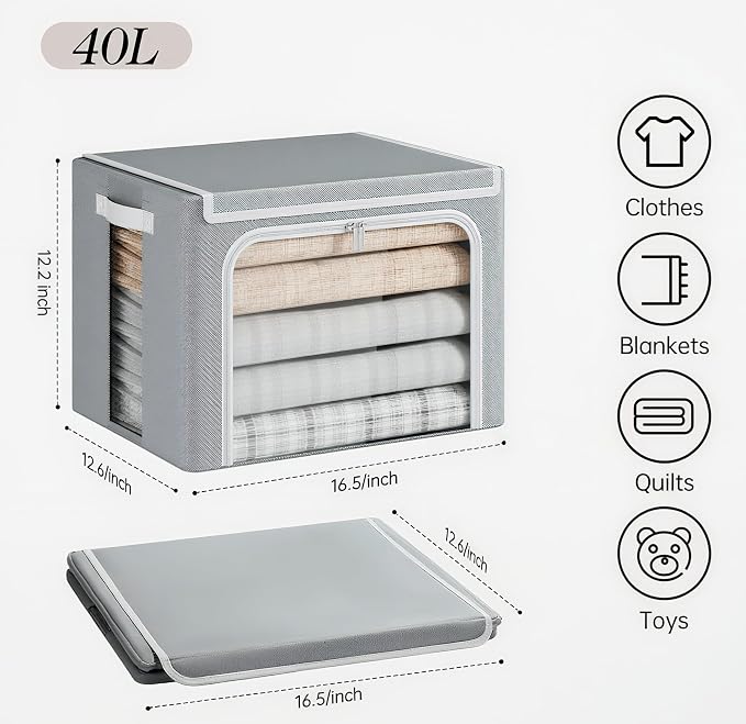 Yecaye Stackable Clothes Storage Bins - Image 7