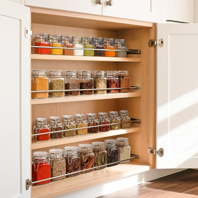 ComSaf Square Small 8 oz Glass Spice Jars - Image 5