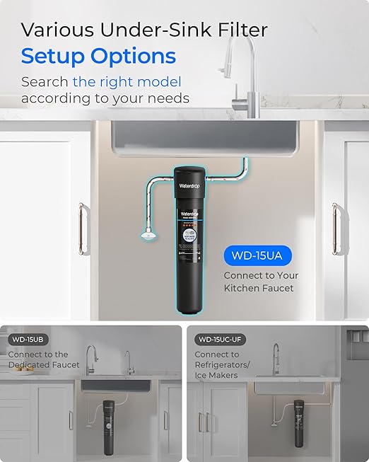 Waterdrop 15UA Under Sink Water Filter System, 19000 Gallons, 2 Years | Reduces - Image 6