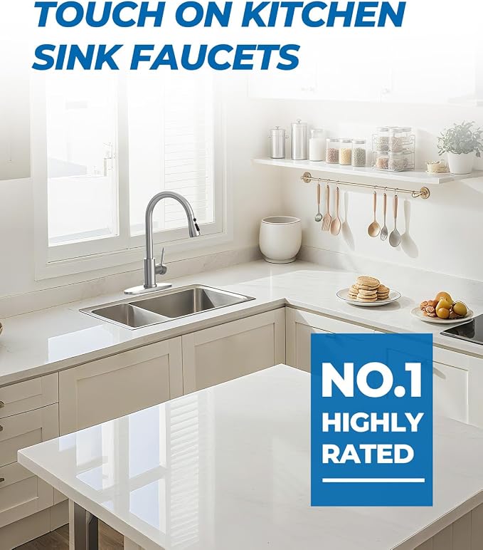 WEWE RO Drinking Water Faucet, Brushed Nickel, 1/4" & 3/8" Connectors | - Image 8