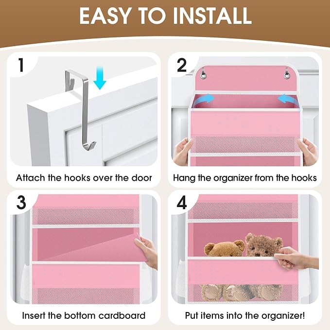 2 Pcs Over The Door Organizer Large Capacity Hanging Storage Room Organizer - Image 3
