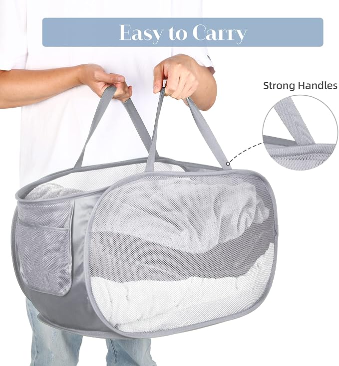3 Pack Collapsible Laundry Baskets, Foldable Laundry Basket - Image 6