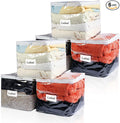 Clear Zippered Plastic Clothes Storage Bags, 6 Pack, Size: 12 x 12 x 12 Inch by Heonay