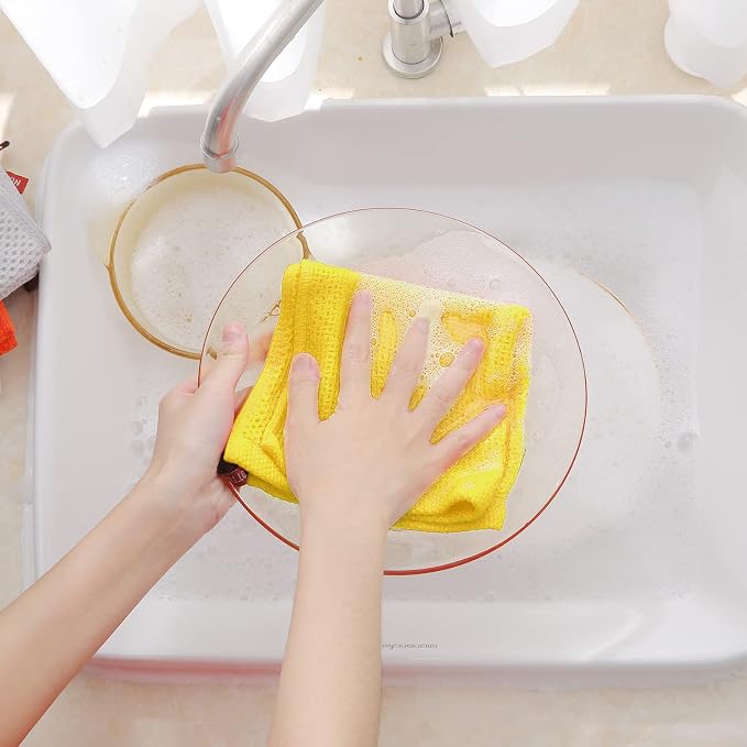 Homaxy 100% Cotton Waffle Weave Kitchen Dish Cloths 6-Pack, Ultra Soft - Image 4