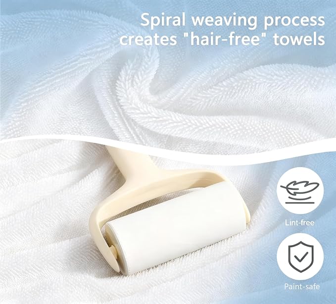 White Dual-Sided Microfiber Bath Towel, 2 Pack 48"x24" Ultra Absorbent Quick - Image 5
