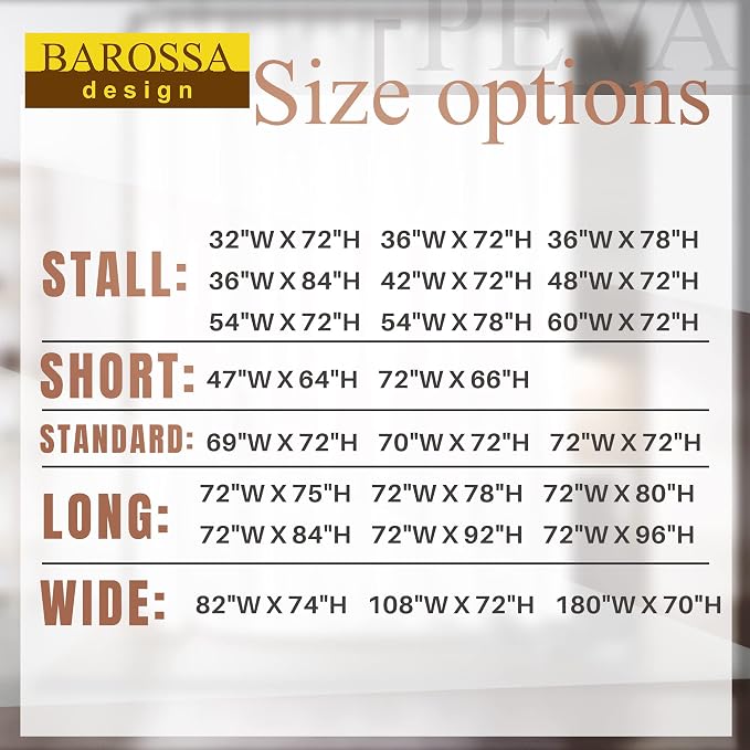 Barossa Design Clawfoot Tub Shower Curtain or Liner Frosted - Image 5