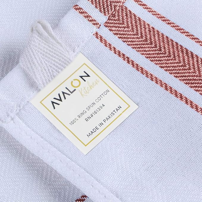 Dish Towels 15 Pack Multi Stripe 100% Cotton Kitchen Towel 15x25 Inch Tea Towels - Image 7
