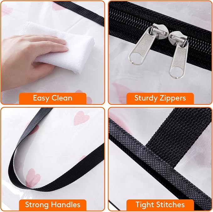 Lifewit 3 Pack Clear Clothes Storage Bags, 95L Plastic Blanket Storage Bag - Image 7