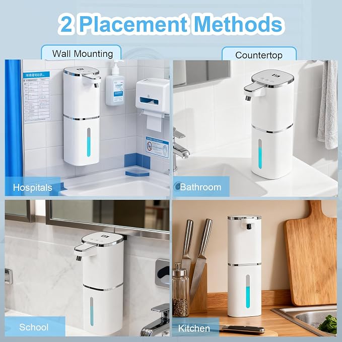 OHIFAST Automatic Foaming Soap Dispenser Touchless, USB Rechargeable Smart Hand - Image 7