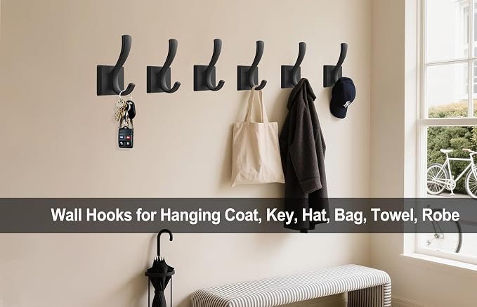 TOFIIGREM Black Towel Hooks Coat Hooks - Image 2
