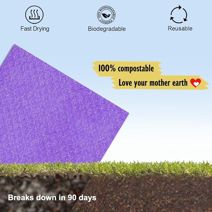 MoLKENE Swedish Dishcloths for Kitchen, 10 Pack Reusable Paper Towels | - Image 6
