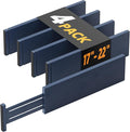 SpaceAid Bamboo 4 Pack Dresser Drawer Dividers, 4.65“ High Adjustable 17“-22” by SpaceAid