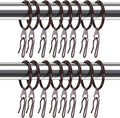 Hotop 60 Pcs 1.65 Inch Curtain Ring and 60 Pcs Pin Hook, 0.98/1.26/1.5/1.65 by HOTOP