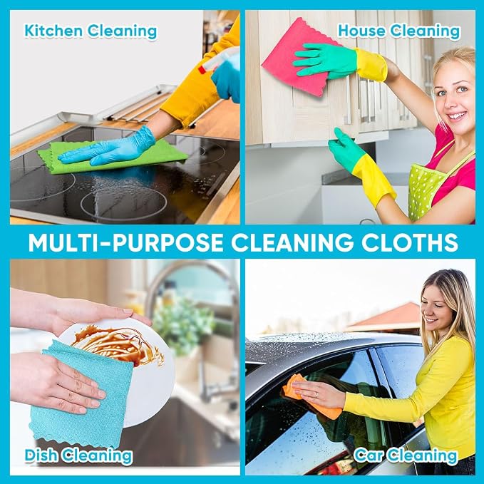 Orighty Microfiber Cleaning Cloth Bulk, 200 Pack Cleaning Rags, 12 x 11 in | - Image 6