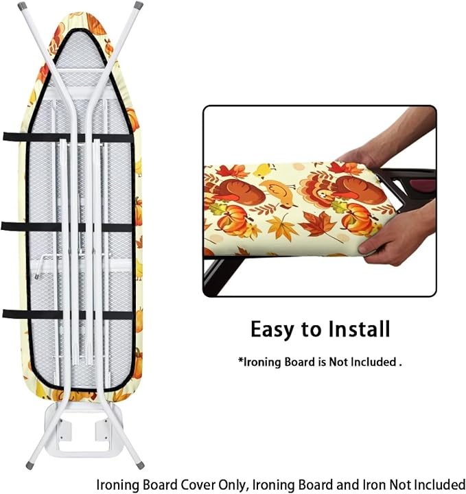 Thanksgiving Turkey Ironing Board Cover and Pad Heat Reflective Stain Resistant - Image 4