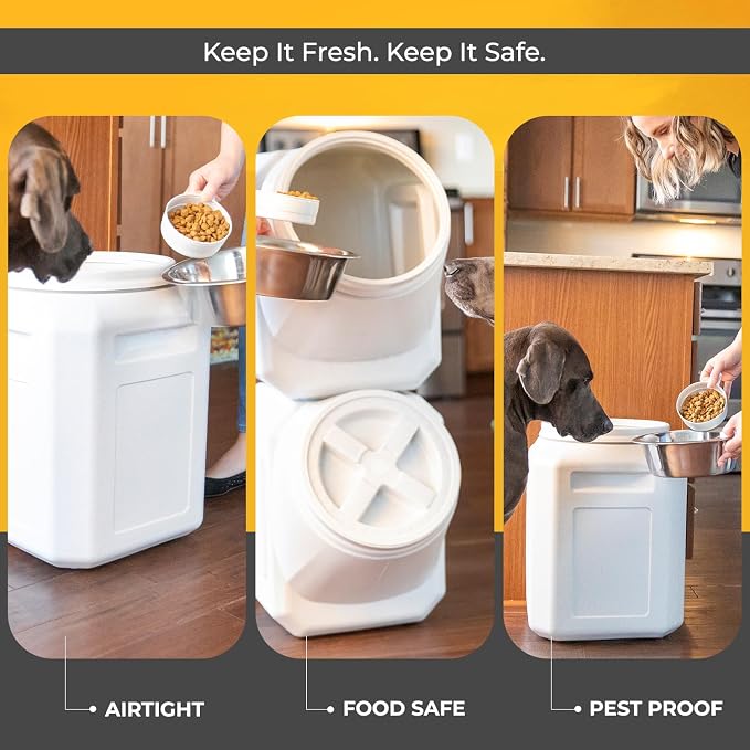 Vittles Vault Airtight Pet Food Storage Container + Scoop, Fits Up to 35lbs | - Image 16