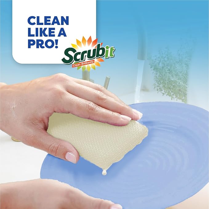 24 Pack Scrub Sponges Kitchen By SCRUBIT, Non-Scratch Cleaning Sponges - Image 6