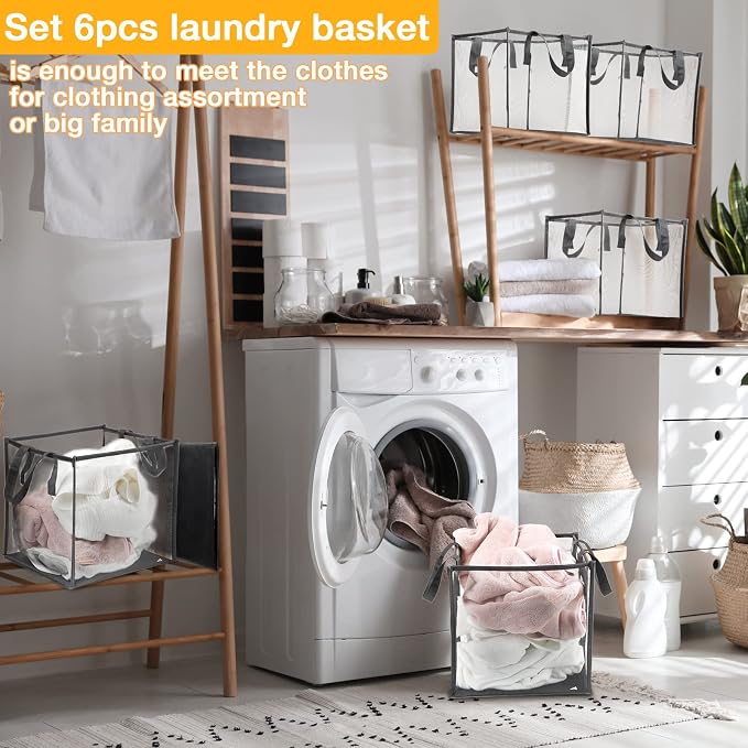Zopeal 1 Pack Collapsible Mesh Laundry Basket, Single-layer | 13 Inch Square - Image 5