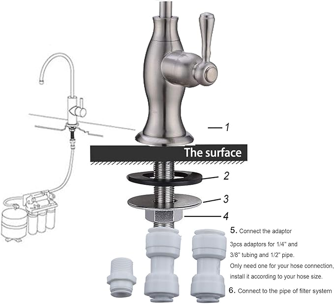 Delle Rosa Drinking Water Purifier Faucet, Commercial Water Filtration Faucets - Image 6