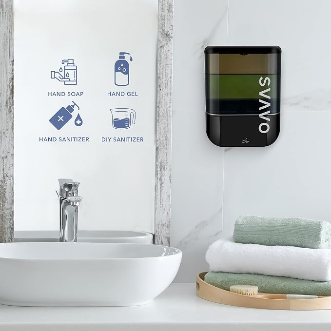 SVAVO Automatic Soap Dispenser Touchless, Hand Sanitizer Dispenser Wall Mount - Image 8