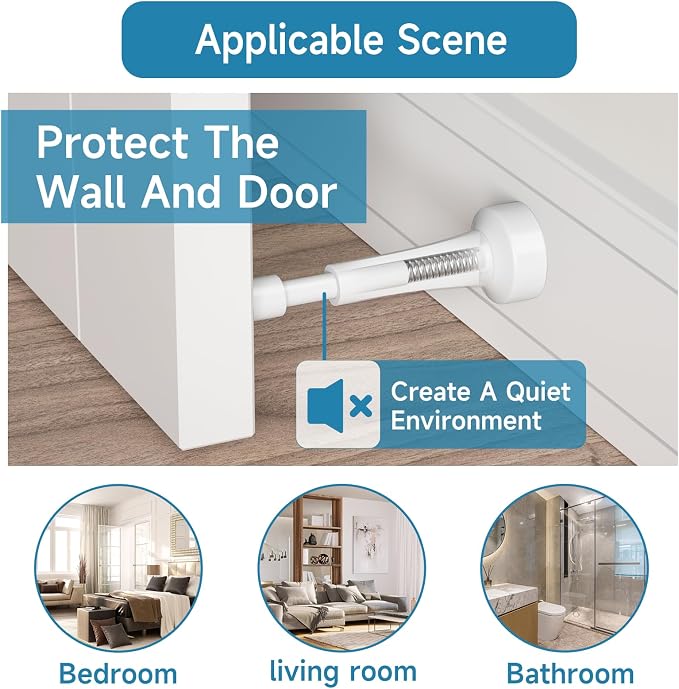6PCS Spring Door Stoppers for Wall - Image 5