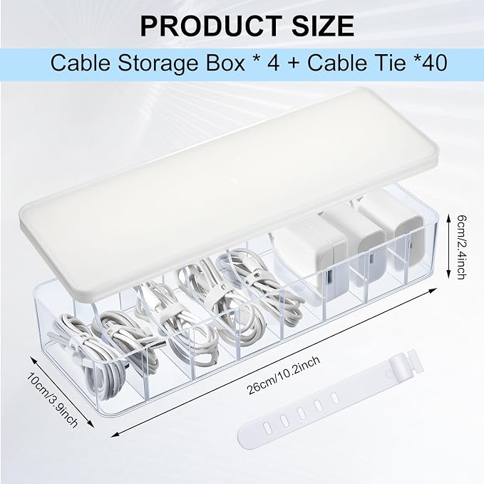 Tatuo 6-Pack Cord Organizer Box - Image 2