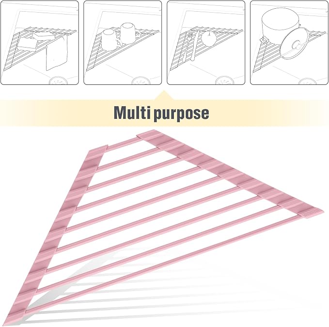 Tomorotec Triangle Roll Up Dish Drying Rack - Image 7