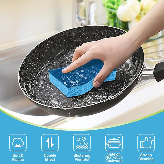 AIDEA Sponges Kitchen-192Count, Non Scratch Scrub Sponge, Dish Sponges | - Image 2