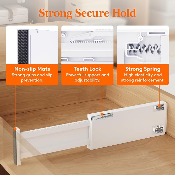 Lifewit 5 Pack Upgrade Drawer Dividers - Image 4