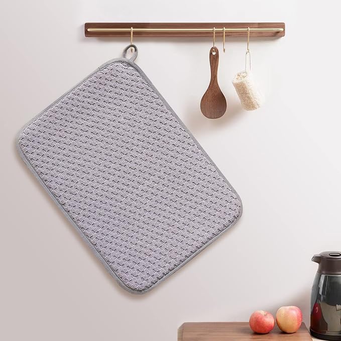 Dish Drying Mats for Kitchen Counter 2 Pack, Dish Drying Pad Absorbent | - Image 6