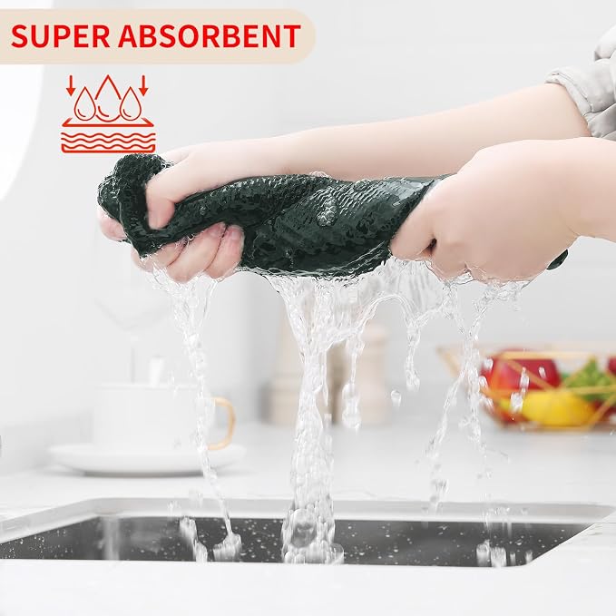 Homaxy 100% Cotton Waffle Weave Kitchen Dish Cloths 18-Pack, Ultra Soft - Image 3