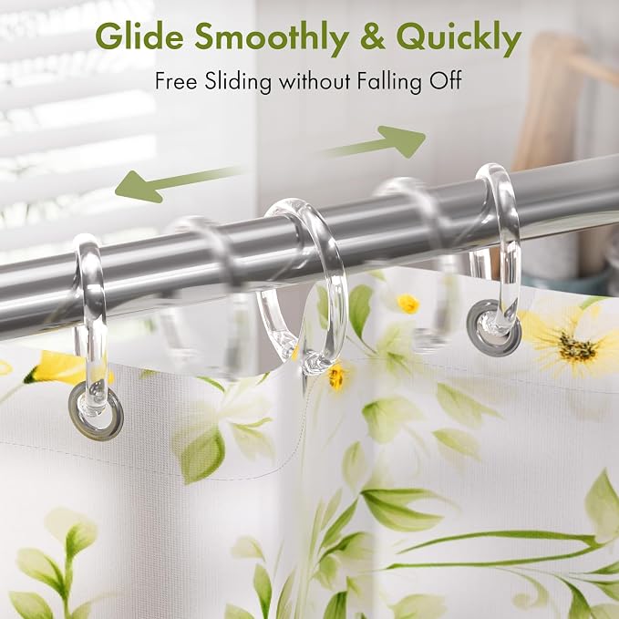 Amazer Shower Curtain Rings, O Shape Shower Curtain Hooks Rings - Image 5