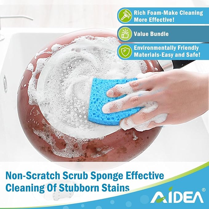 AIDEA Sponges Kitchen, Non-Scratch Scrub Sponge, Sponge - Image 7