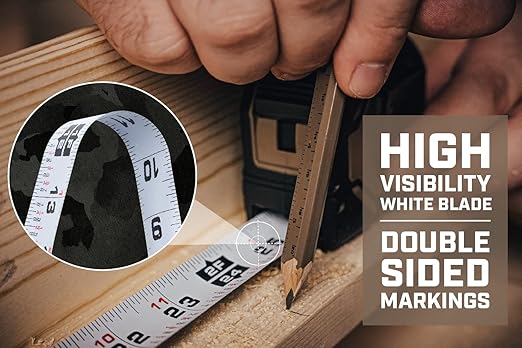 Spec Ops Tools Tape Measure for Measuring & Layout, 1 1/8" Double-Sided Blade - Image 4