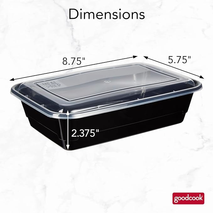 GoodCook Meal Prep Containers, Single Compartment 10-Pack | BPA-Free Reusable - Image 2