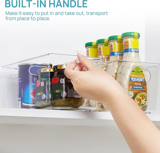 Vtopmart 6 Pack Clear Storage Bins, Pantry Storage Bins - Image 3