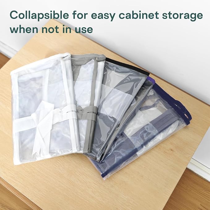5 Pack Clear Storage Bags for Clothes, 22L Blanket Storage Bags, Under Bed - Image 5
