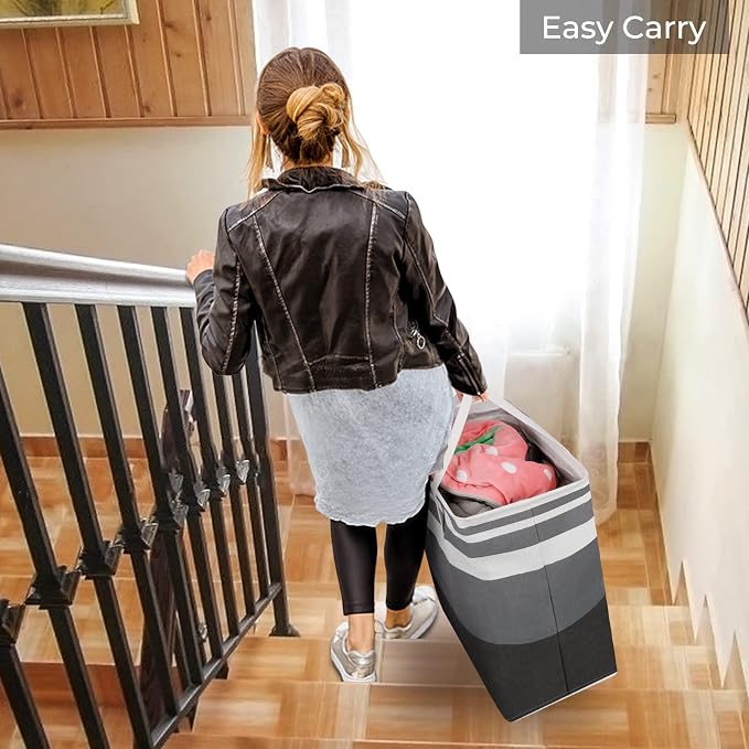 HomeHacks 2 Pack Large Laundry Baskets, Laundry Hampers Bags | Waterproof - Image 7