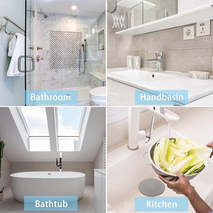 6-Pack Drain Hair Catcher Durable Silicone Hair Stopper Shower Drain Covers - Image 6