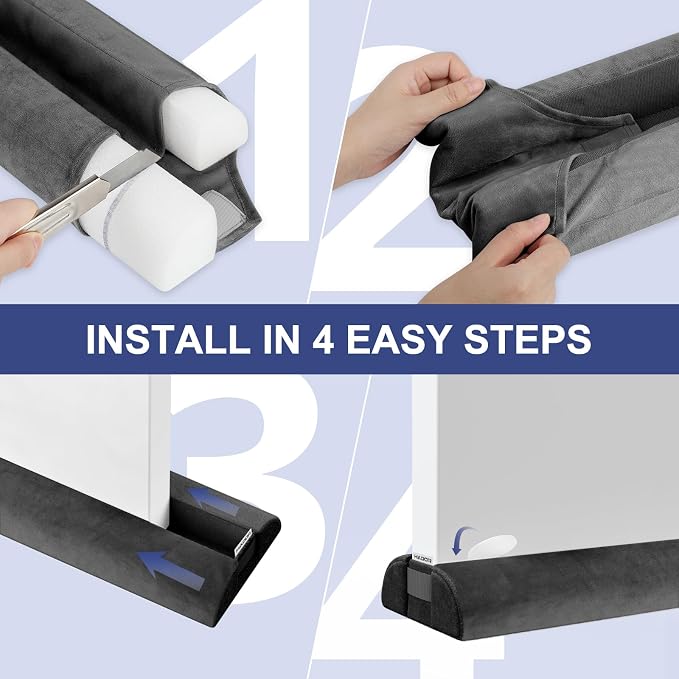 HADOR Door Draft Stopper for Bottom of Door, Adjustable 30 in, Double-Sided - Image 5