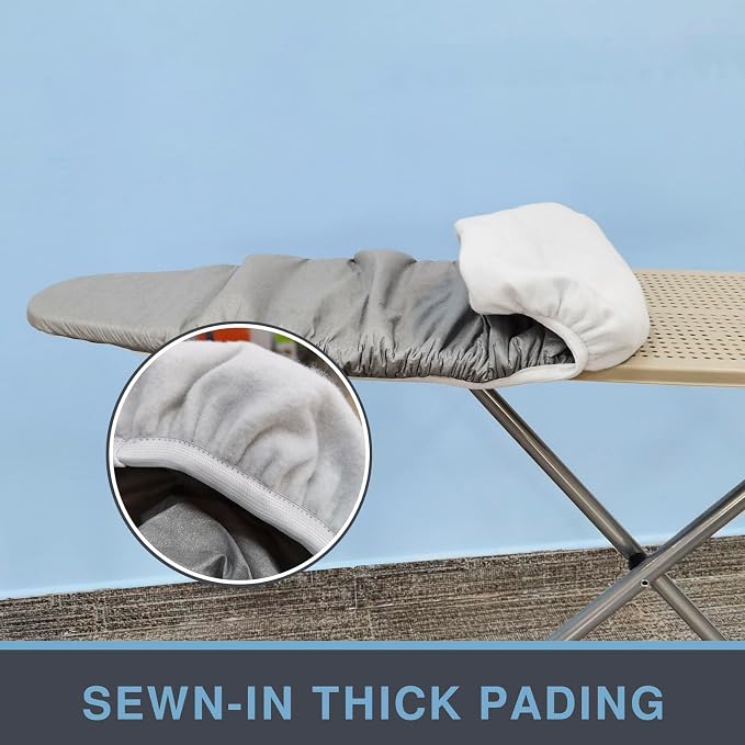 VividPaw Ironing Board Cover and Pad, Small Size 13x43, Thick Padding, Elastic - Image 2