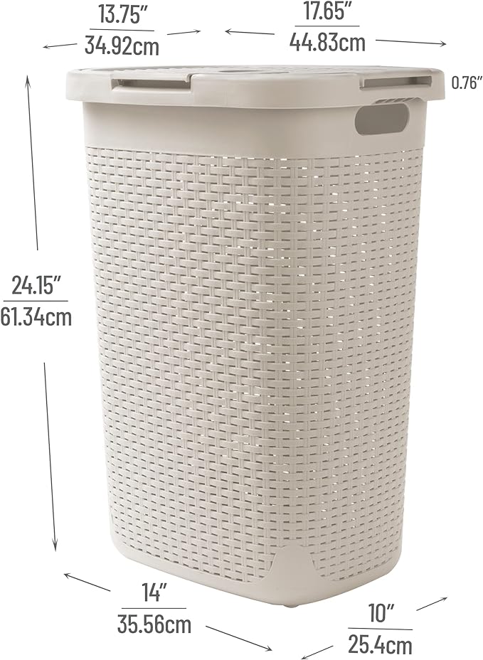 Mind Reader Tall Tapered Laundry Hamper - Image 3