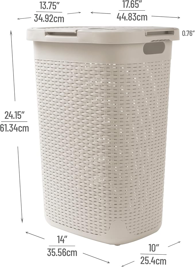 Mind Reader Slim Laundry Hamper - Image 3
