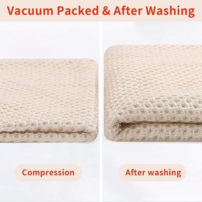 Homaxy 100% Cotton Waffle Weave Kitchen Dish Cloths 12-Pack, Ultra Soft - Image 7