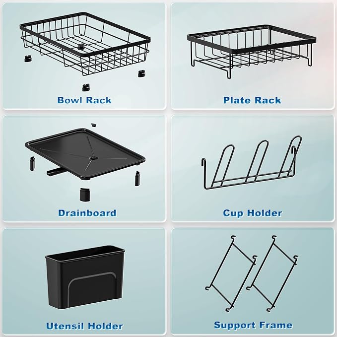 GAOKASE Dish Drying Rack, Stainless Steel-Dish Rack, Double Layer, | Dish Racks - Image 5