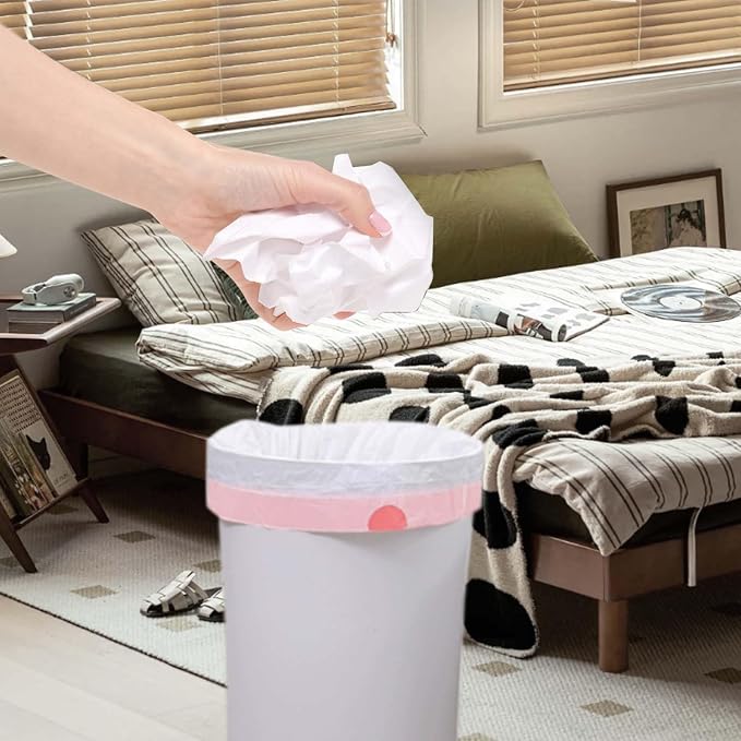 WAIKAS 8 Gallon Trash Bags Drawstring, 8 Gal Garbage Bag, 55x65cm Size - Image 5