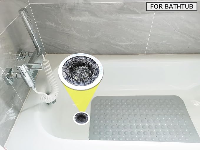 Seatery 2PCS Tub Drain Hair Catcher - Image 4